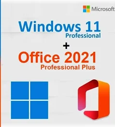 Combo Windows 11 Professional + Office 2021 Professional Plus – Licença Vitalícia - 32/64 Bits